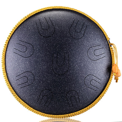 Hluru cobre acero 9 notas 14 pulgadas D tonos tambor de lengua meditación Handpan tank hang drum