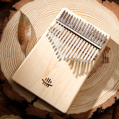Hluru flat board classic 17 key solid kalimba thumb piano Maple Acacia Rosewood