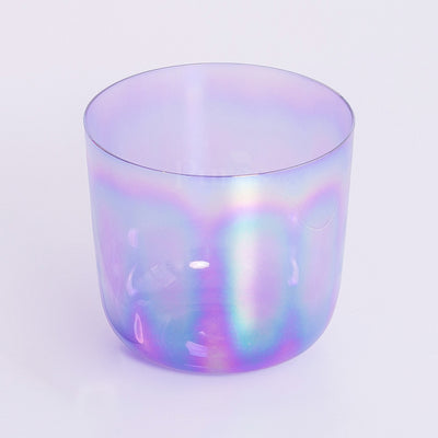 Púrpura, amarillo) Cuenco de cristal transparente Cuenco de cuarzo Cuenco de sonido de alquimia Meditación curativa