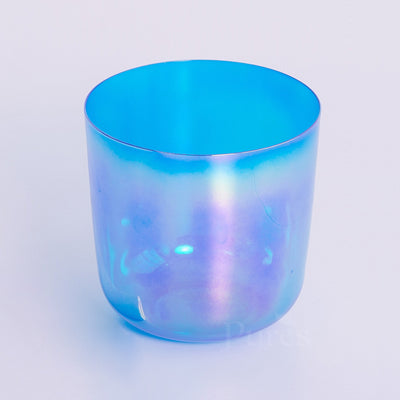 Blue, Orange)Clear Crystal Singing Alchemy Bowl Quartz Sound Yoga Meditation Bowl